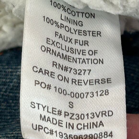 Sherpa Lined Denim Moto Jacket by Vylette Small - Picture 8 of 8